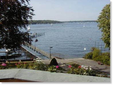 Blick vom Balkon über den großen Wannsee